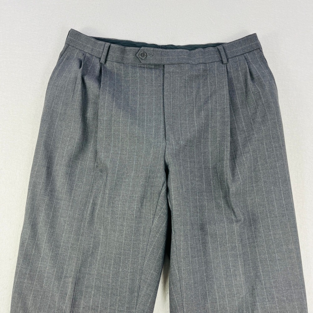 Brooks Brothers 346 Mens Suit 41R Grey Pinstripe Wool Stretch Blazer Pants Set - Picture 7 of 11